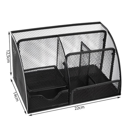 Stolní organizér – 6 přihrádek – černý