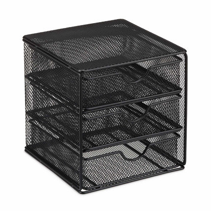 Stolní organizér kovový se 3 přihrádkami