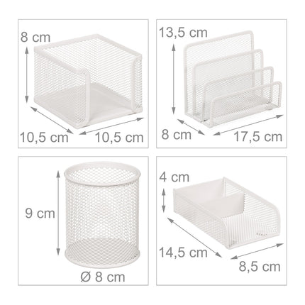 Desk organizer set 4 parts