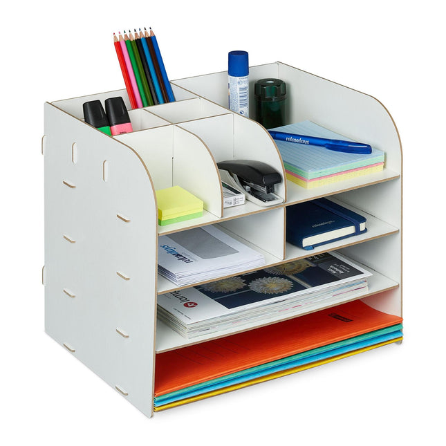 Desk organizer with storage compartment