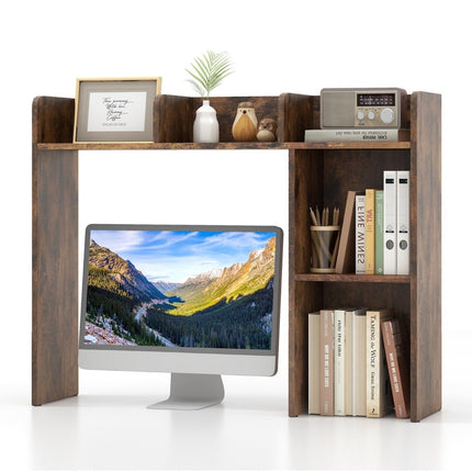 Desk shelf table shelf with 4 shelves and open compartment 94 x 25 x 74 cm Rustic brown