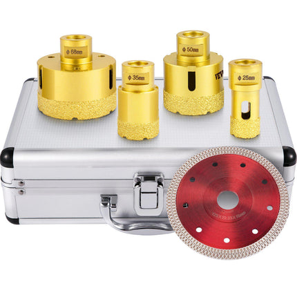 Diamond Hole Saw Kit, 4-Piece 25–68mm M14 Tile