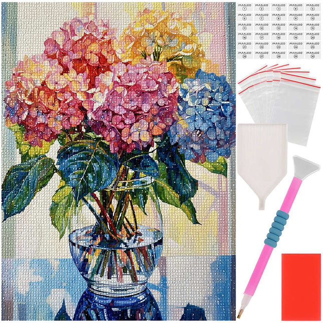 Diamond Painting Kit, boeketontwerp, 40x30cm