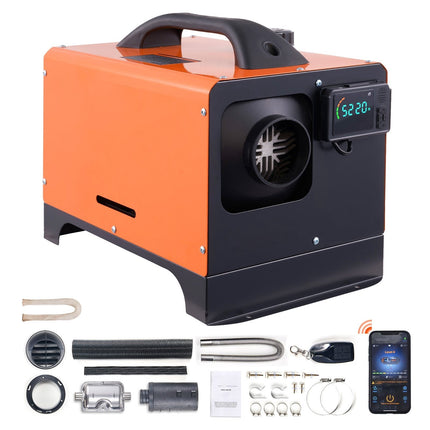 Diesel Air Heater 12V 5kW, Bluetooth App, LCD Control