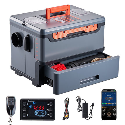 Diesel Heater 5–8KW, 12V/24V, Bluetooth App, 5L Tank