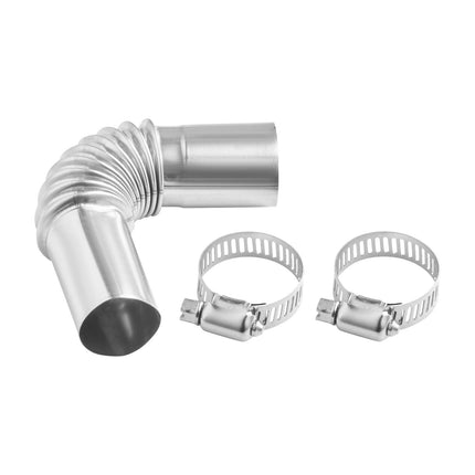 Diesel Heater Exhaust Elbow 25mm, 201 Stainless, 2 Clamps