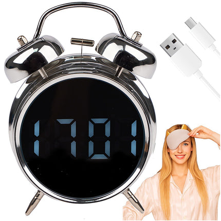 Digital Alarm Clock, Loud Retro Style, Voice Control