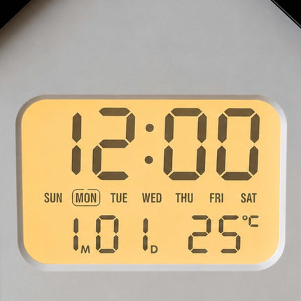 Digitální budík ve tvaru domečku s LCD displejem