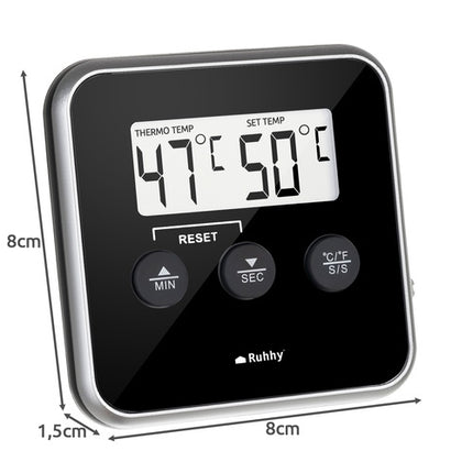 Digitální kuchyňský teploměr se sondou a LCD displejem