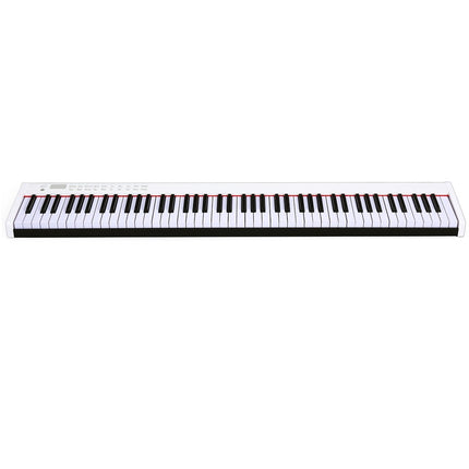 Digitální piano s 88 klávesami, přenosný elektronický keyboard 127 x 21.5 x 6.5cm bílá + černá