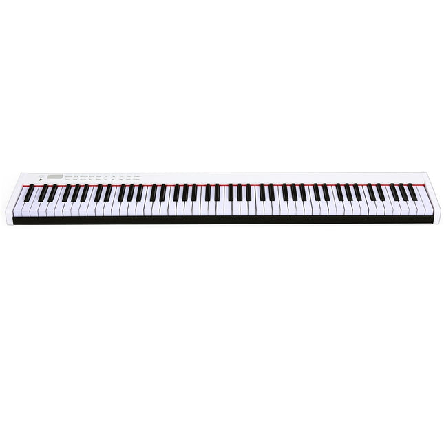 Digitální piano s 88 klávesami, přenosný elektronický keyboard 127 x 21.5 x 6.5cm bílá + černá
