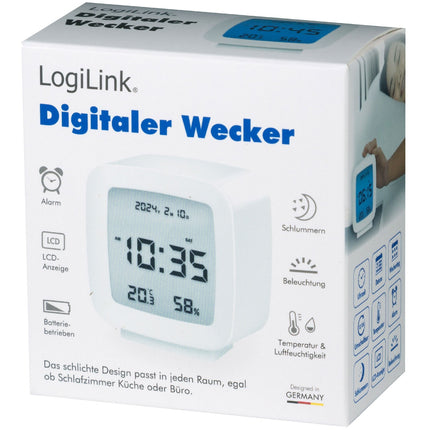 Digitaler Wecker mit Datum, Temperatur, Luftfeuchtigkeit