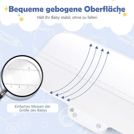 Digitální kojenecká váha, multifunkční dětská váha se 4 režimy měření, nosnost až 30 kg, bílá