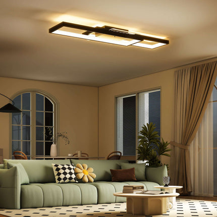 Stmívatelné LED stropní svítidlo, 43W, 4600LM, 3000-6000K, černé
