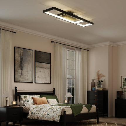 Stmívatelné LED stropní svítidlo, 43W, 4600LM, 3000-6000K, černé
