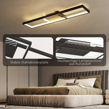 Stmívatelné LED stropní svítidlo, 43W, 4600LM, 3000-6000K, černé