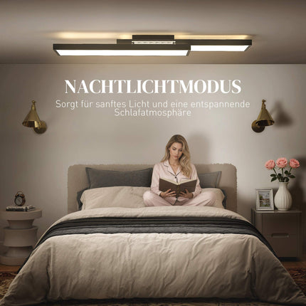 Stmívatelné LED stropní svítidlo, 43W, 4600LM, 3000-6000K, černé