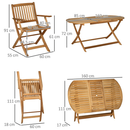 Jídelní set pro 6, masivní dřevo, přírodní povrch, terasa