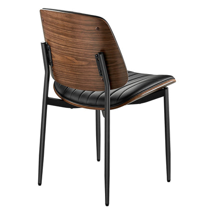 Dining Room Accent Chairs, Set of 2, PU Leather, Black