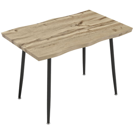 Jídelní stůl pro 4, 110 cm dub s ocelovými nohami