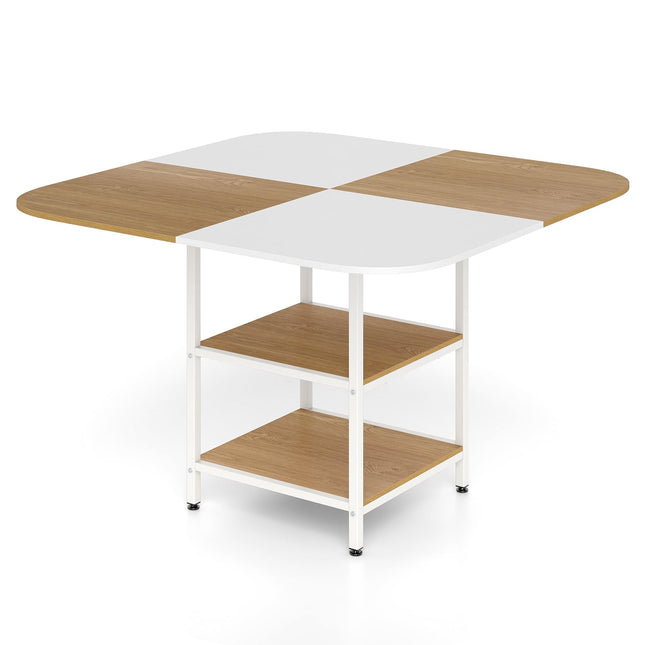 Eettafel met planken, 120x120 cm, 4 zitplaatsen