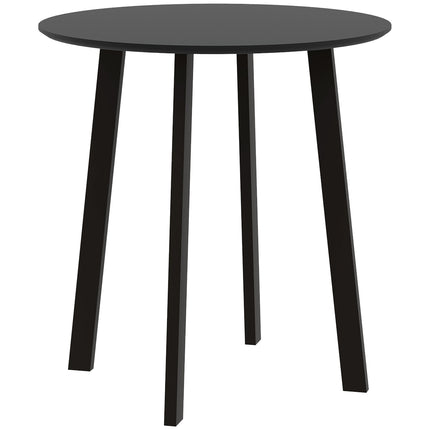 Kulatý jídelní stůl – moderní, se šikmými nohami, 72 cm, černá