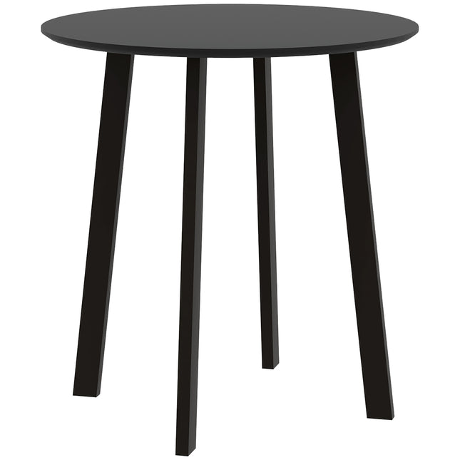 Kulatý jídelní stůl – moderní, se šikmými nohami, 72 cm, černá