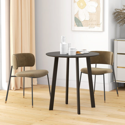 Kulatý jídelní stůl – moderní, se šikmými nohami, 72 cm, černá