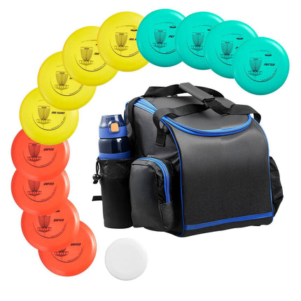 Disc Golf Set, 12 Discs with Backpack and Mini Marker