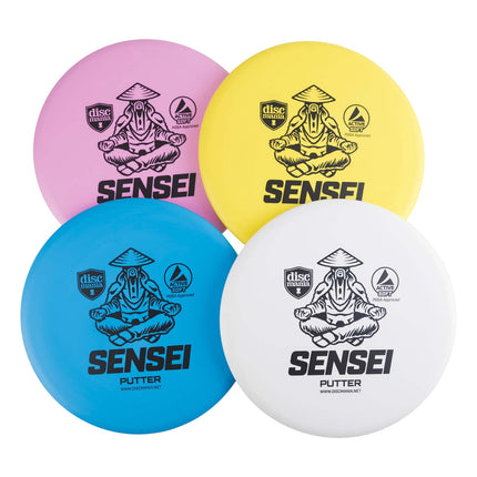 Sada disc golf s přenosným košem a 4 puttery