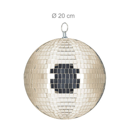 Disco koule 20 cm – stropní montáž, zrcadlový povrch