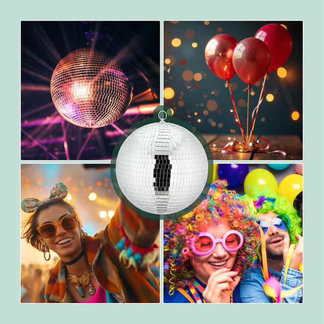 Zrcadlová disco koule 25 cm – stropní párty dekorace