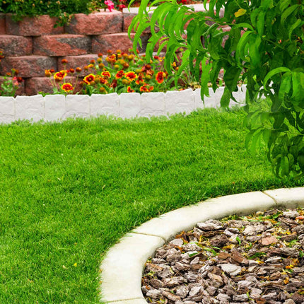 Discount edge stone-look set of 10 white
