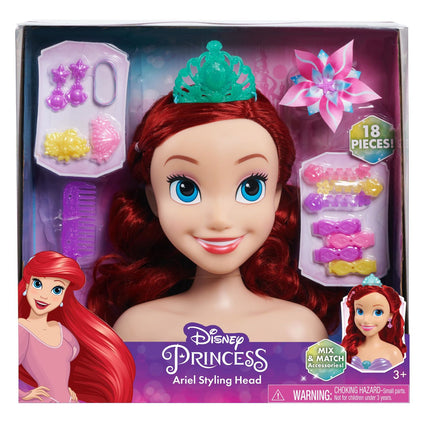 Disney Princess Malá mořská víla - česací hlava Ariel s 18 doplňky