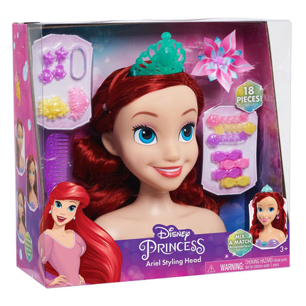Disney Princess Malá mořská víla - česací hlava Ariel s 18 doplňky