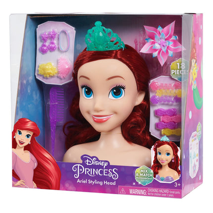 Disney Princess Malá mořská víla - česací hlava Ariel s 18 doplňky