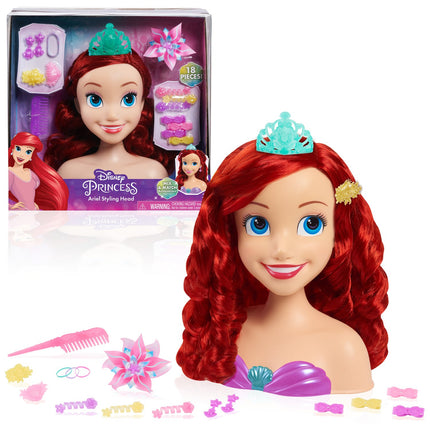 Disney Princess Malá mořská víla - česací hlava Ariel s 18 doplňky