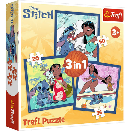 Disney Stitch sada puzzle 3 v 1 pro děti