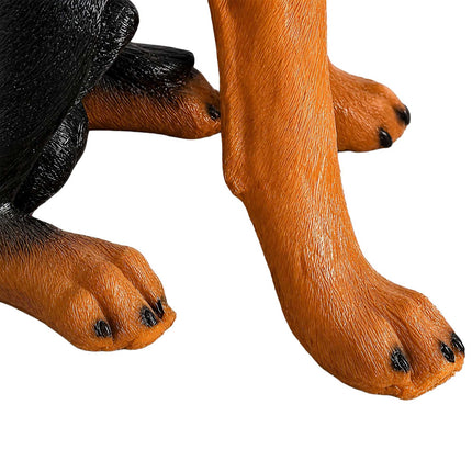 Doberman Garden Dog Statue, Life-Size Polyresin