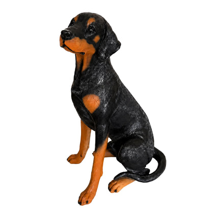 Doberman Garden Dog Statue, Life-Size Polyresin