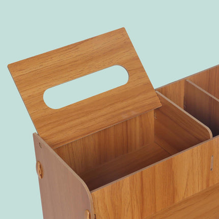 Document Organiser with File Holder – Dark Brown MDF
