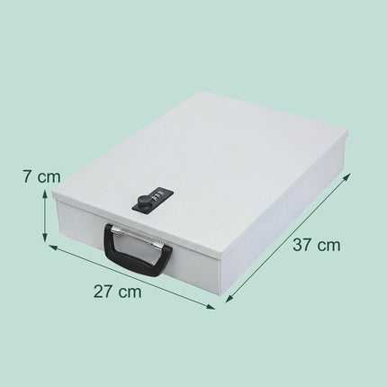 Úložný box na dokumenty se zámkem, formát A4, kov