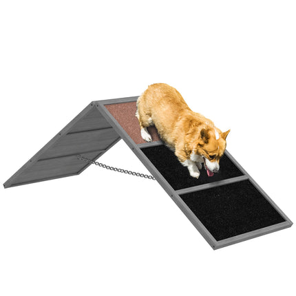 Dog Agility Ramp, Adjustable, Non-Slip, Up to 40 kg
