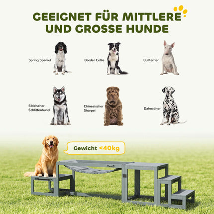 Agility sada pro psy – 3dílná borové dřevo, nosnost 40kg