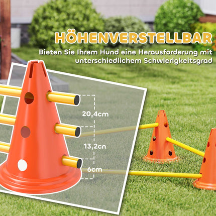Agility sada pro psy – 3dílná tréninková sada se 6 kužely, taška