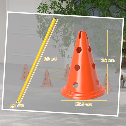 Agility sada pro psy – 3dílná tréninková sada se 6 kužely, taška