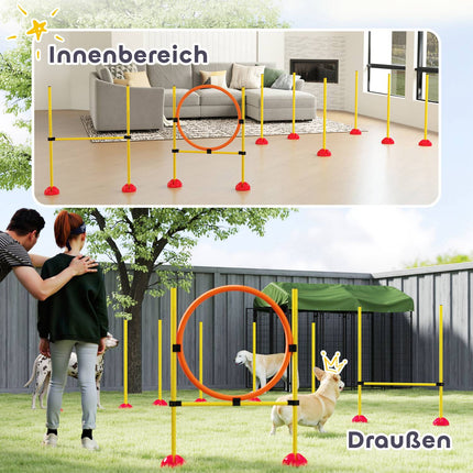 Dog Agility Training Set, 4-piece adjustable equipment