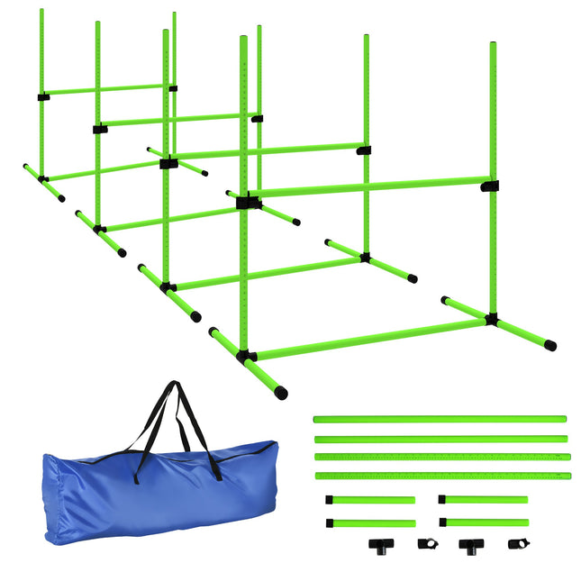 Agility sada pro psy, nastavitelné překážky s taškou