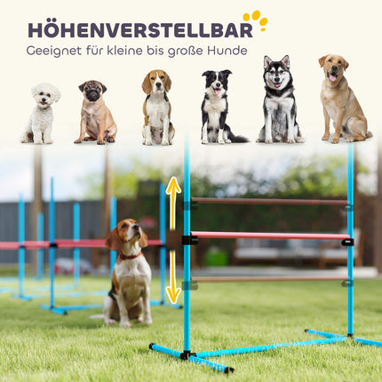 Agility sada pro psy, nastavitelné překážky s taškou