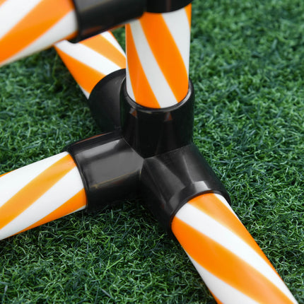 Agility tréninková sada pro psy s tunelem, přenosná oranžová/bílá